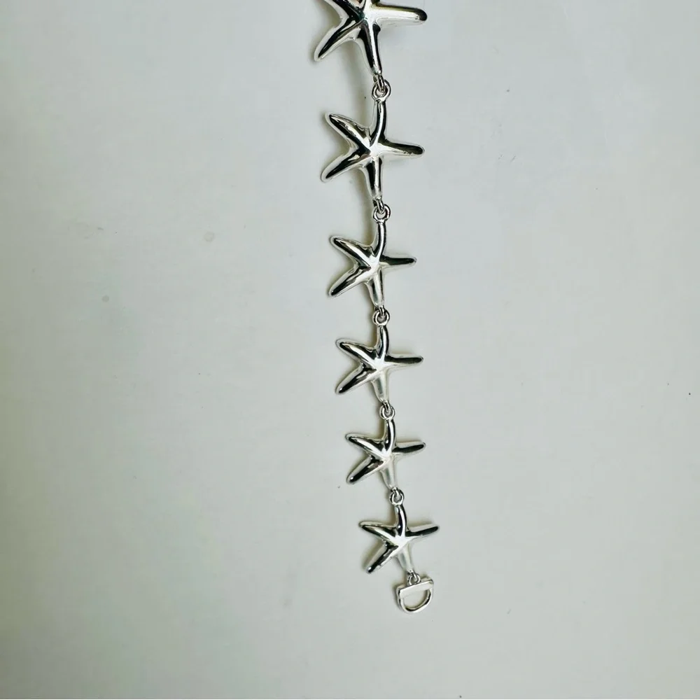 Starfish Ocean Silver-Tone Bracelet w Magnetic Clasp
